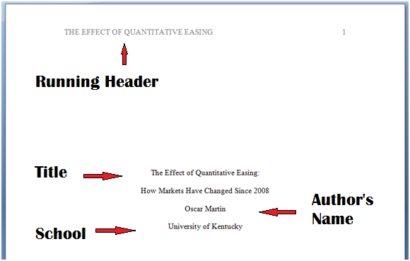 apa essay title page example