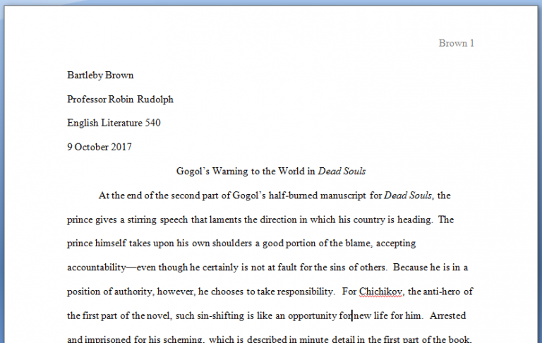 underline title of my essay